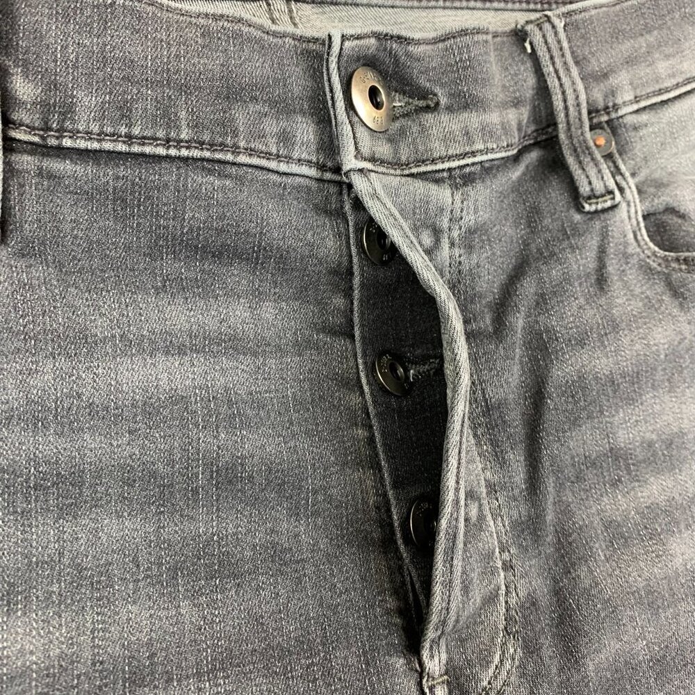G Star Raw Mens Pants 34 Gray Denim Jeans 3301 Slim Button Fly Faded Tall 34x36 - Picture 4 of 14